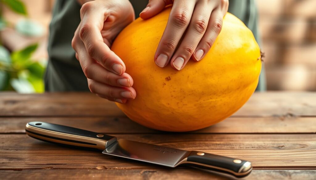 evaluar aroma y sonido del melón